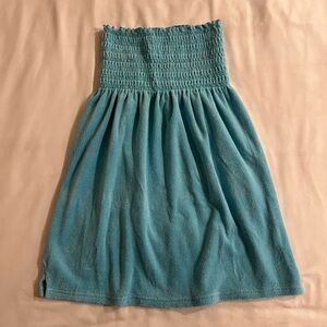 ruby rox blue terry cloth swimsuit coverup